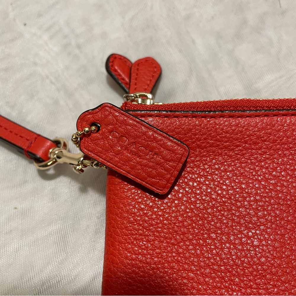 COACH Pebble Leather Double Zipper Wallet/Wristlet, EUC